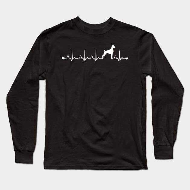 Boxer Dog Heartbeat Long Sleeve T-Shirt by Xamgi